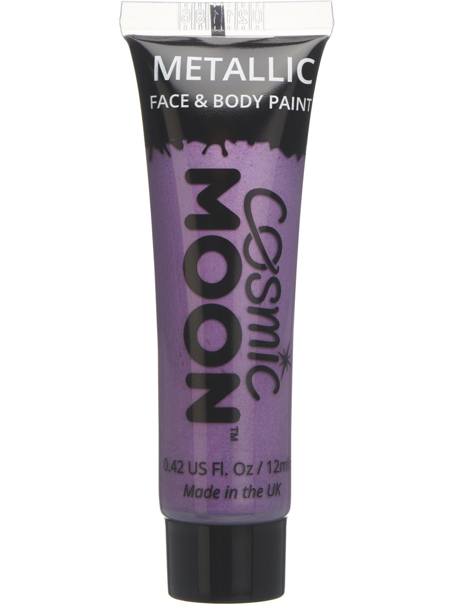 Smiffys Cosmic Moon Metallic Face & Body Paint, Purple CD für Unisex