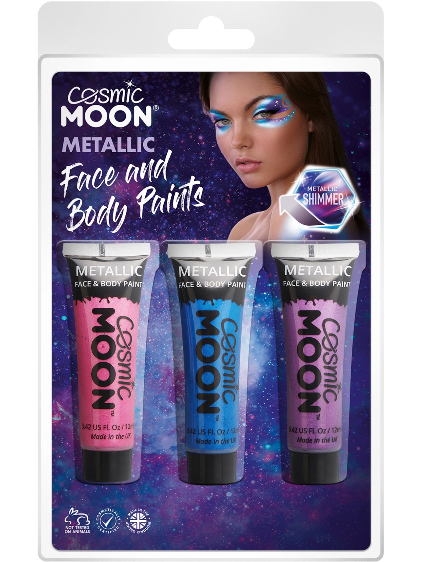Smiffys Cosmic Moon Metallic Face & Body Paint, CD für Unisex