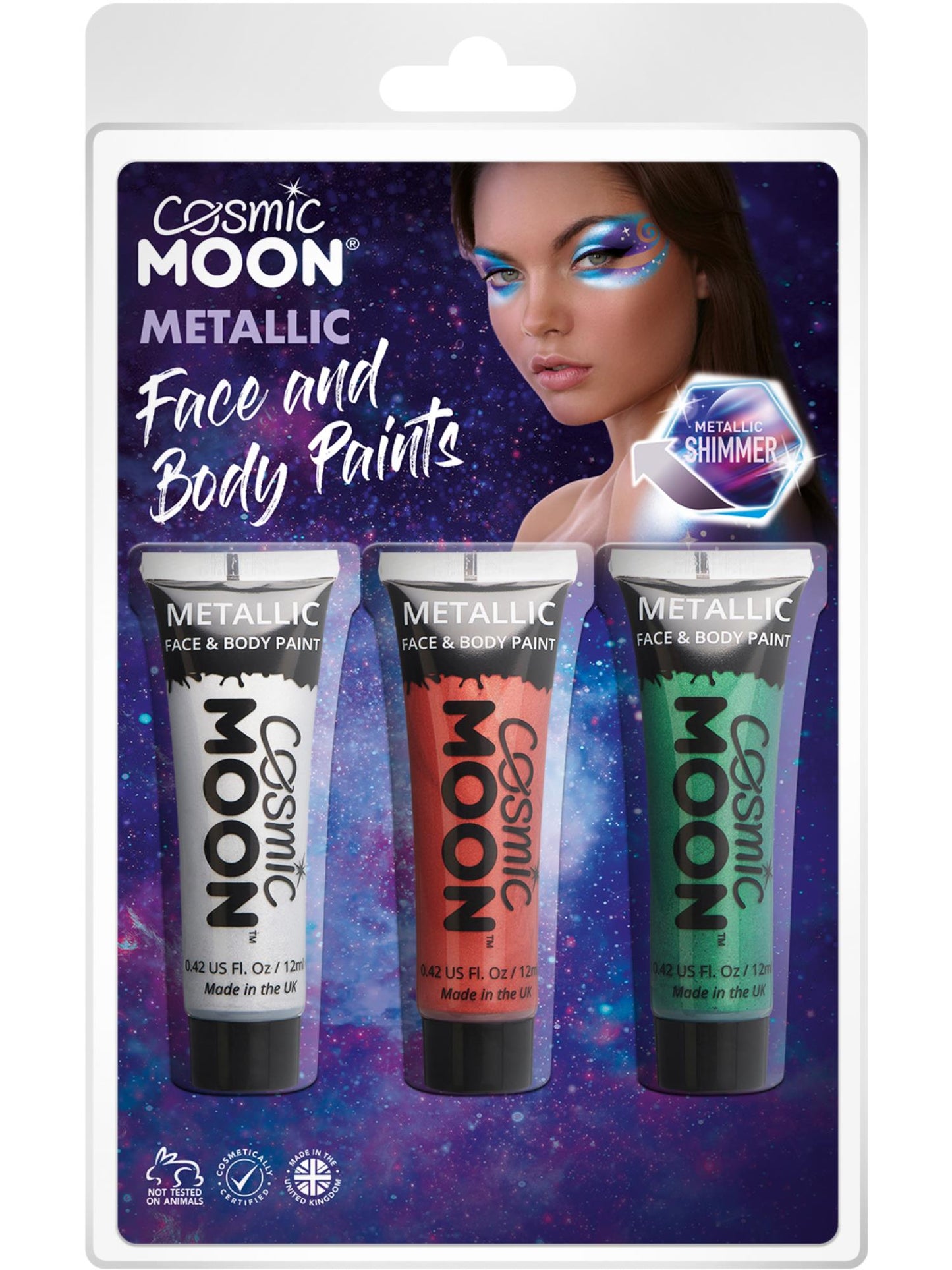 Smiffys Cosmic Moon Metallic Face & Body Paint, CD für Unisex