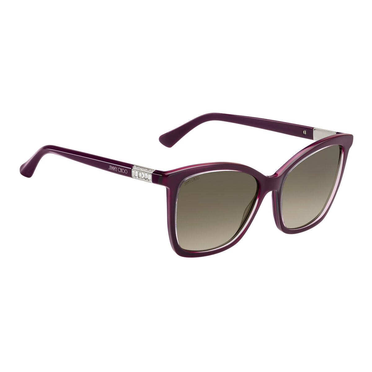 Jimmy Choo Damensonnenbrille Jimmy Choo S Silberfarben Burgunderrot