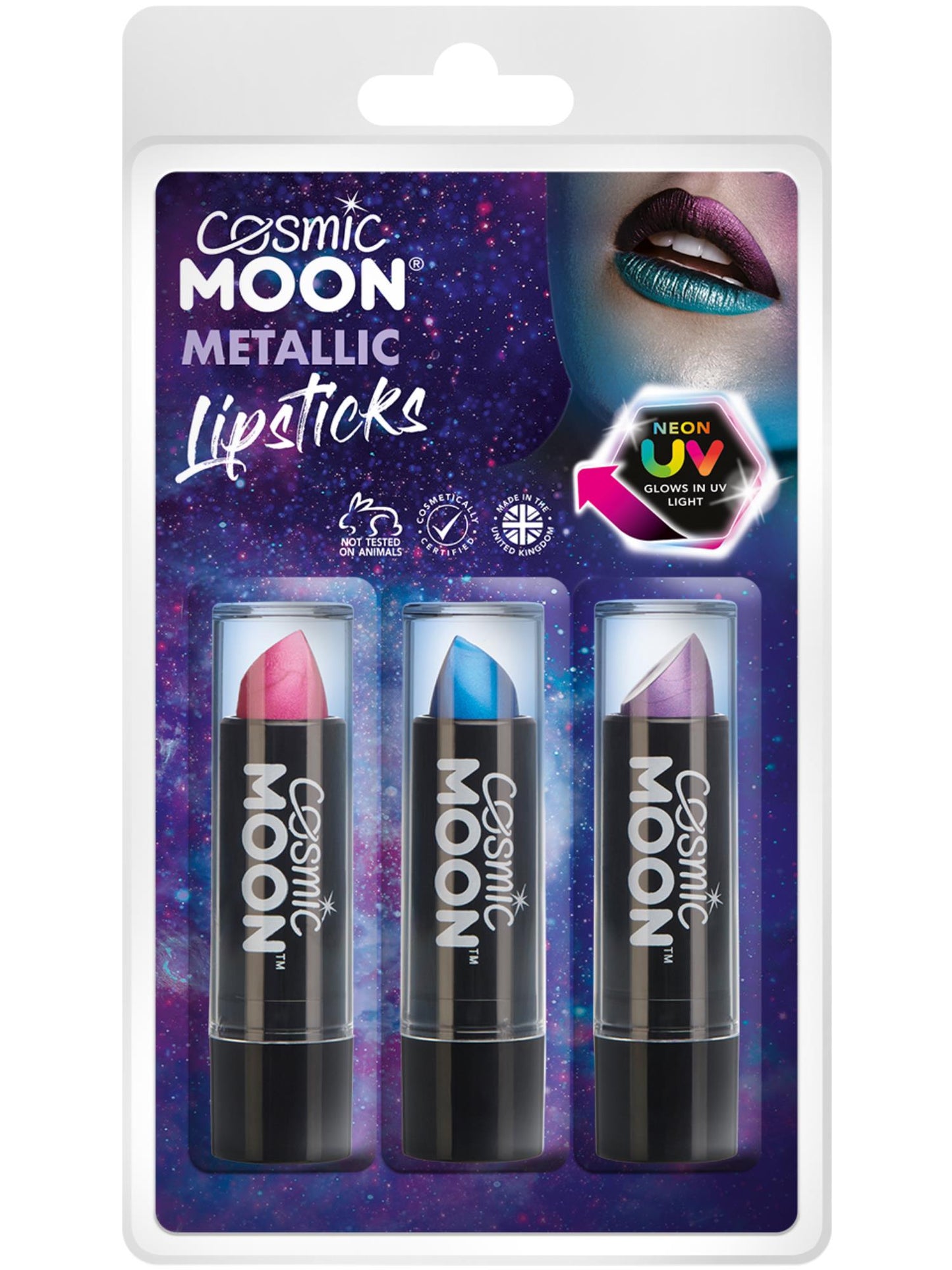 Smiffys Cosmic Moon Metallic Lipstick, CD für Unisex