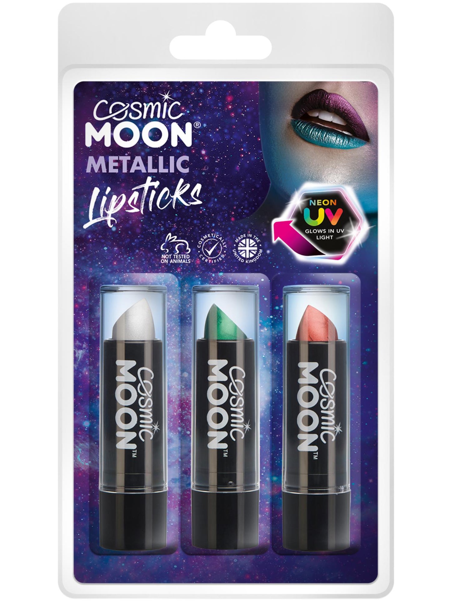 Smiffys Cosmic Moon Metallic Lipstick, CD für Unisex