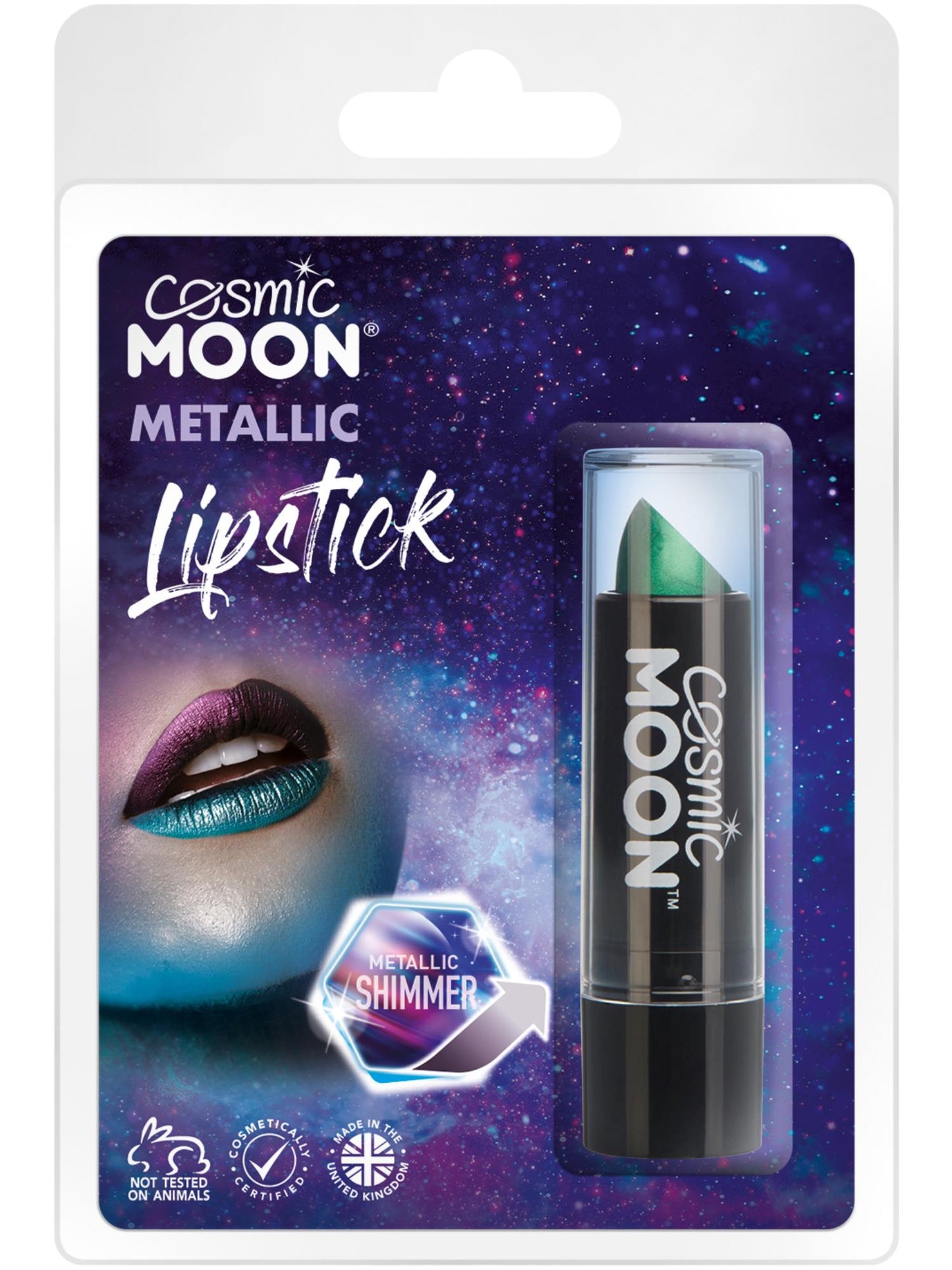 Smiffys Cosmic Moon Metallic Lipstick, Green CD für Unisex