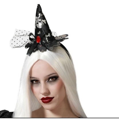 BigBuy Carnival Schwarzes Halloween-Hexenhut-Stirnband als Hexen-Kostümaccessoire – Produktansicht