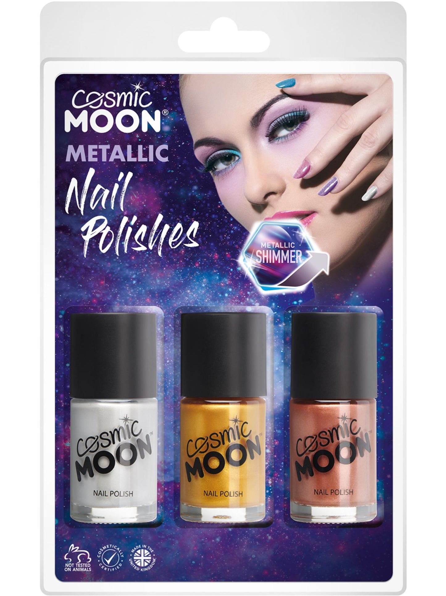 Smiffys Cosmic Moon Metallic Nail Polish, CD für Unisex