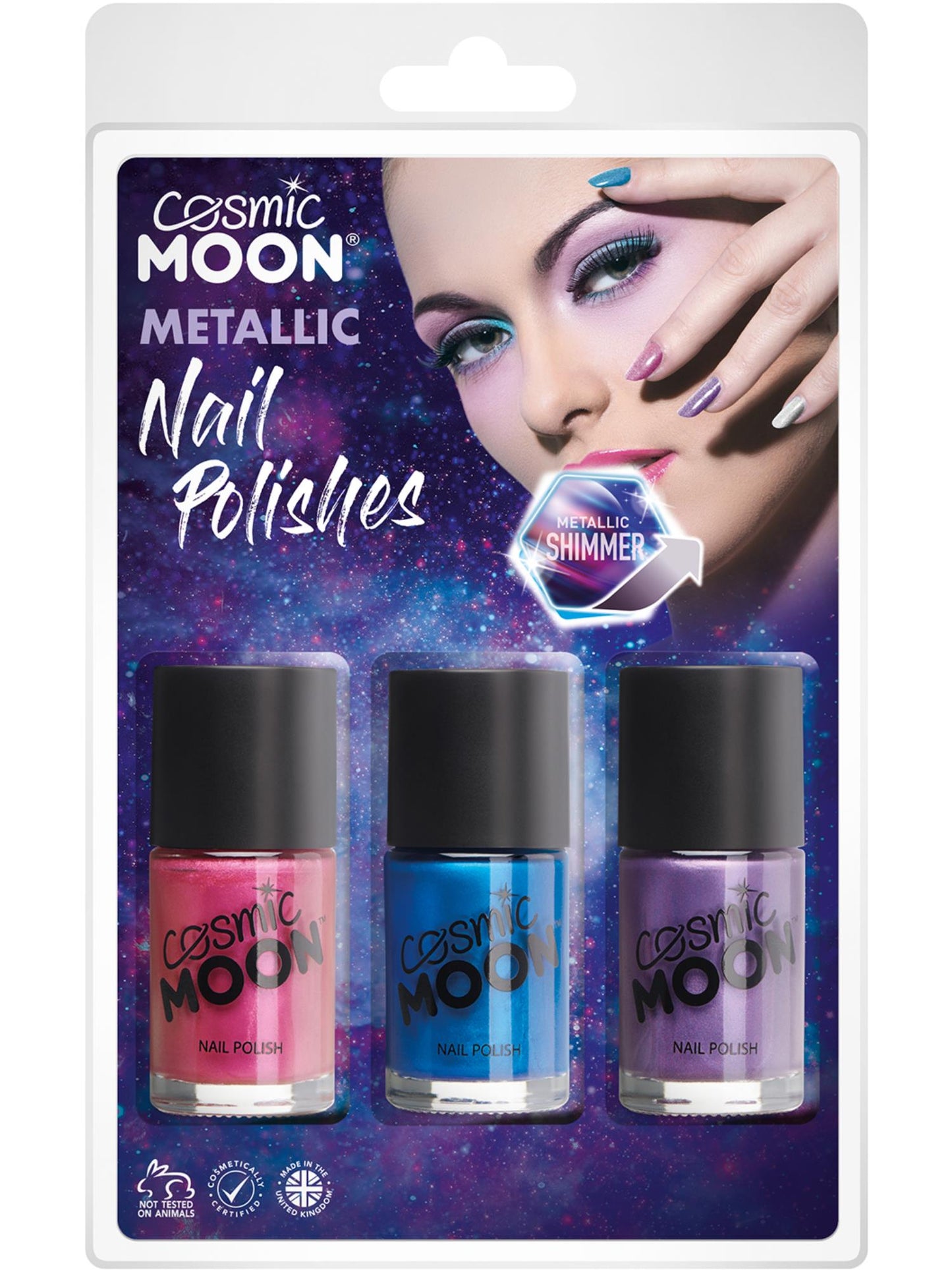 Smiffys Cosmic Moon Metallic Nail Polish, CD für Unisex