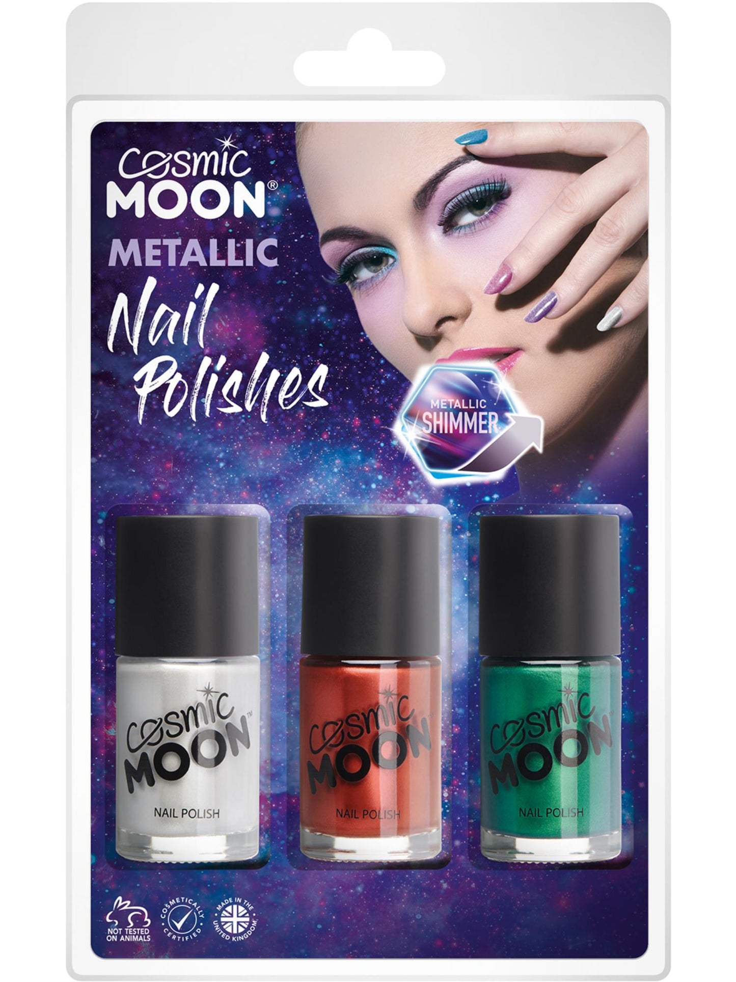 Smiffys Cosmic Moon Metallic Nail Polish, CD für Unisex