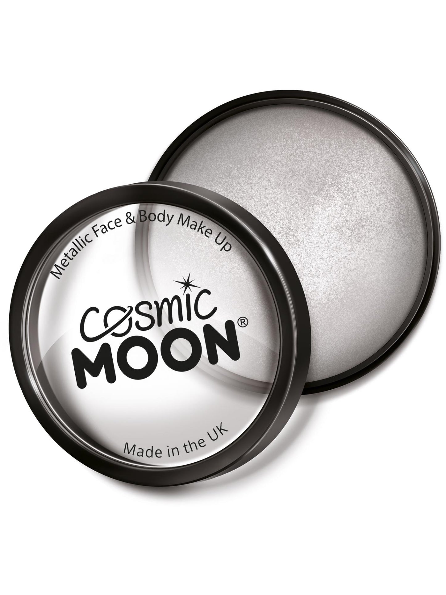 Smiffys Cosmic Moon Metallic Pro Face Paint Cake Pots, Sil CD für Unisex