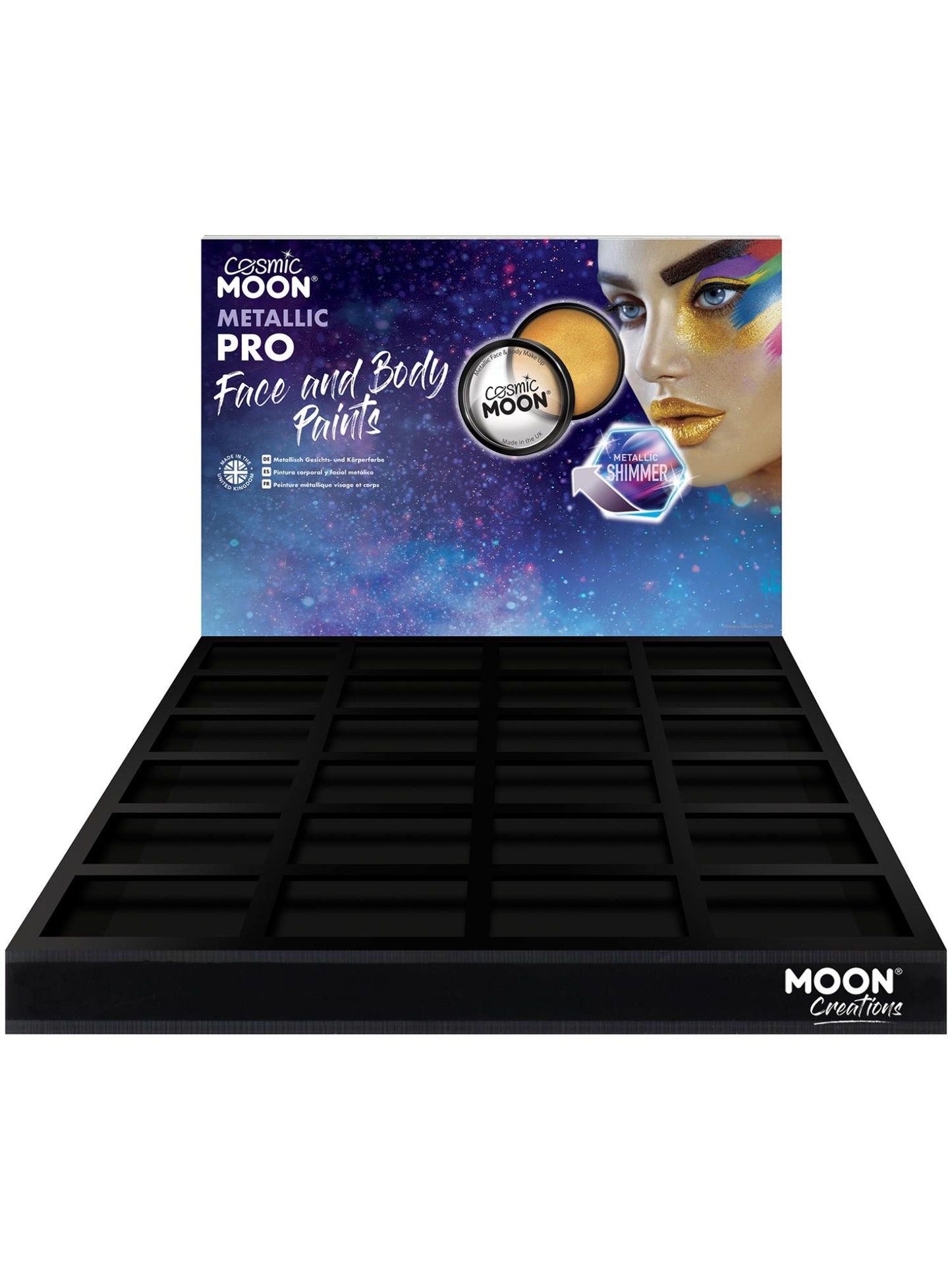 Smiffys Cosmic Moon Metallic Pro Face Paint Cake Pots, SF für Unisex