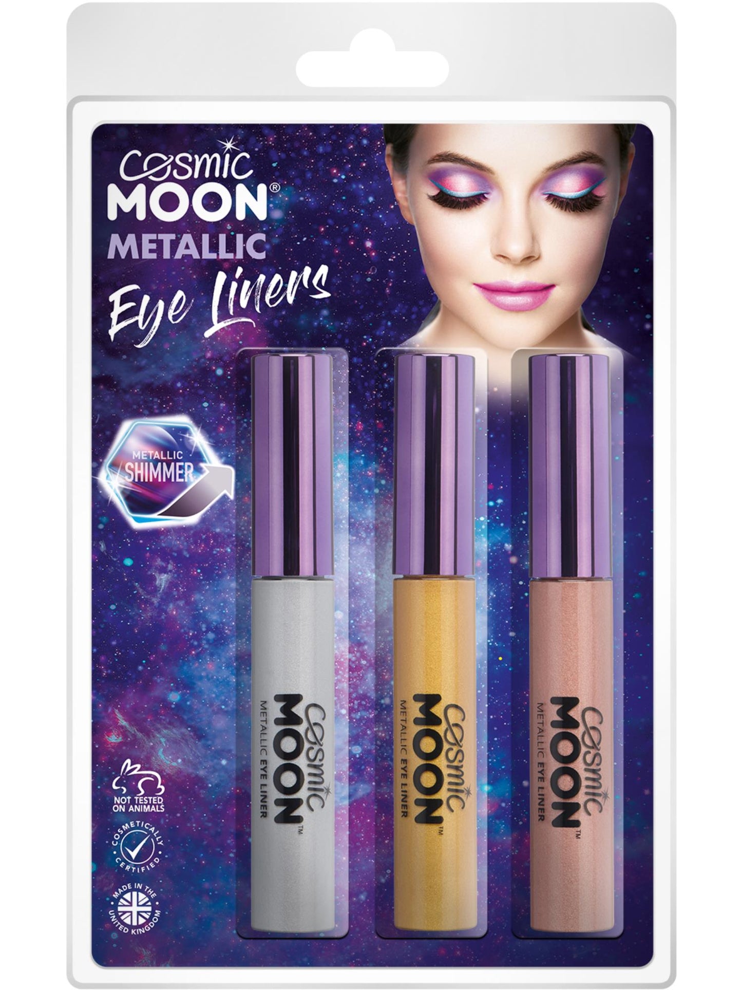 Smiffys Cosmic Moon Metallic Eye Liner, CD für Unisex