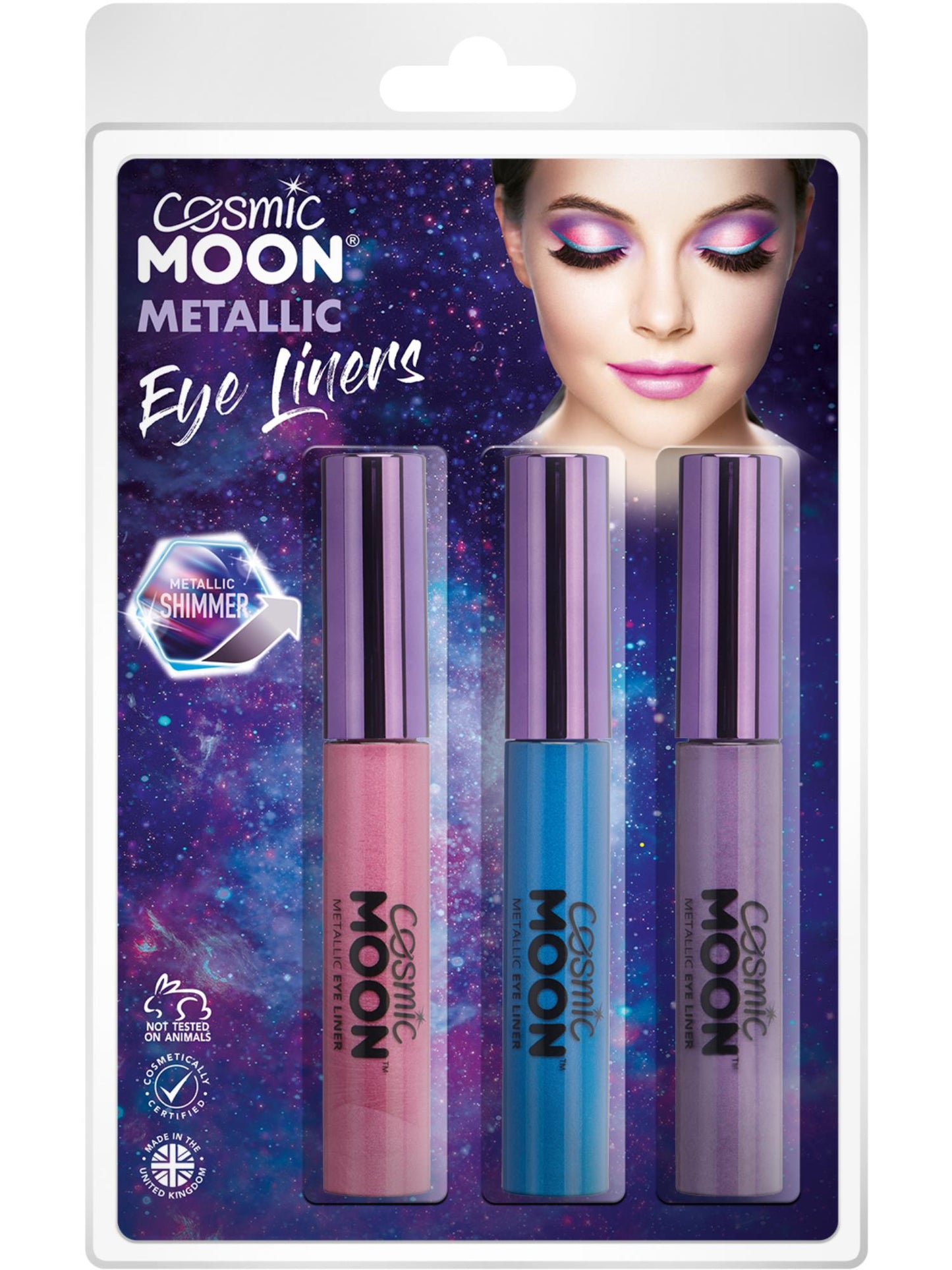 Smiffys Cosmic Moon Metallic Eye Liner, CD für Unisex