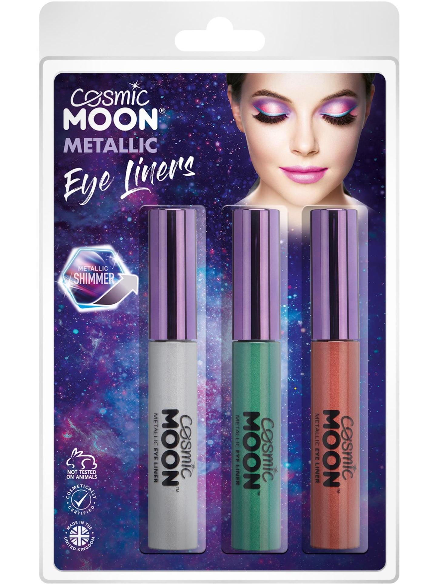Smiffys Cosmic Moon Metallic Eye Liner, CD für Unisex