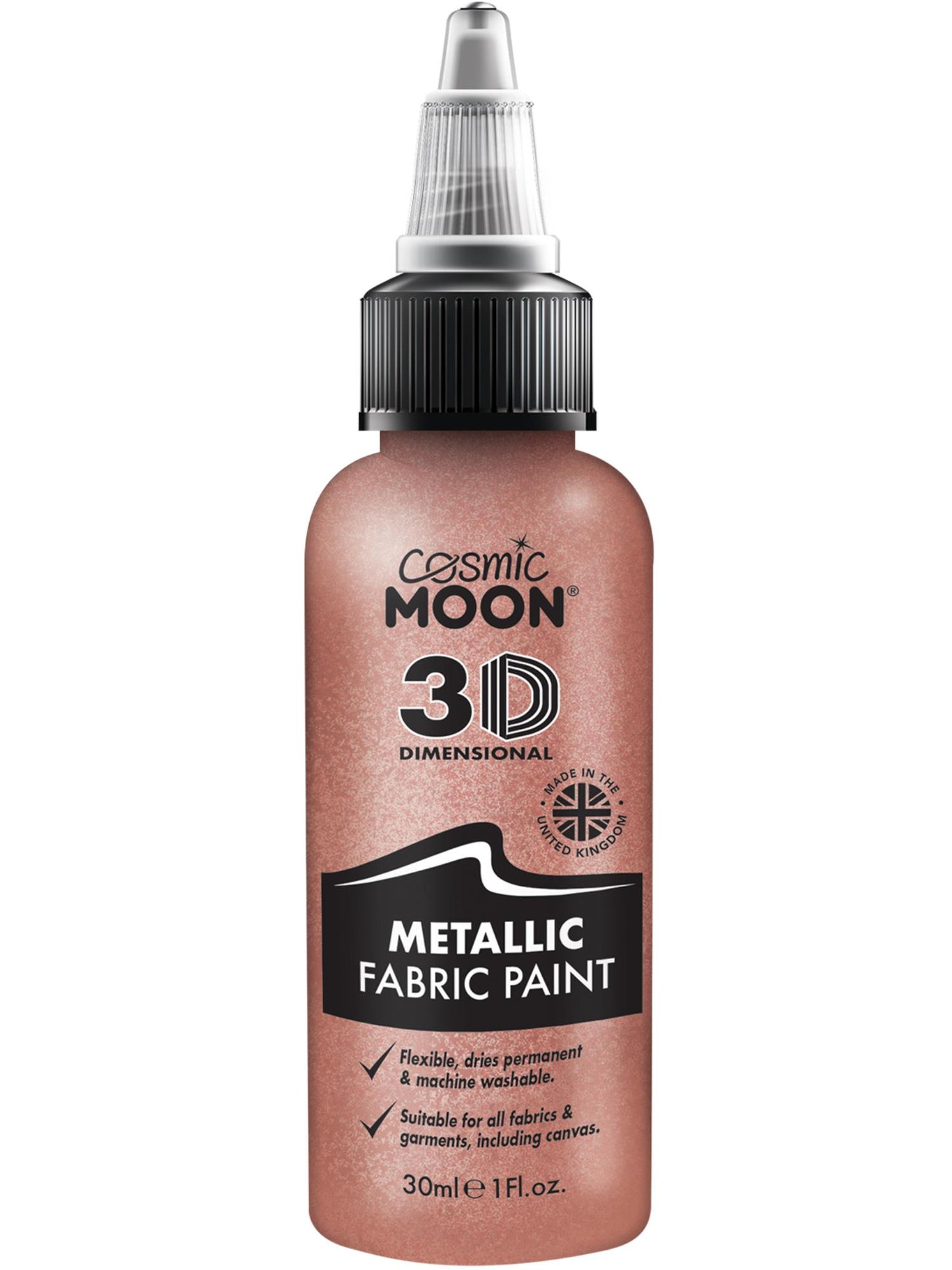 Smiffys Cosmic Moon Metallic Fabric Paint, Rose Gold CD für Unisex