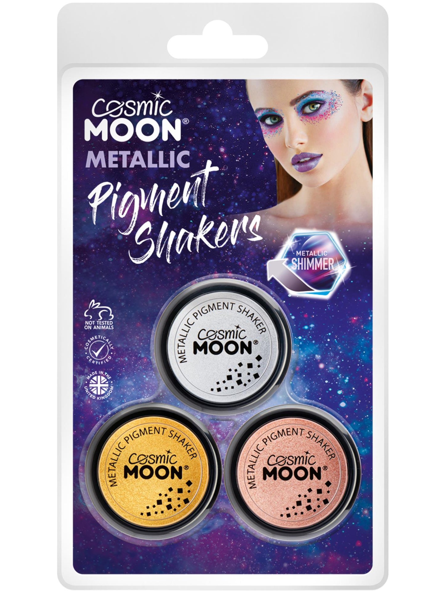 Smiffys Cosmic Moon Metallic Pigment Shaker, CD für Unisex