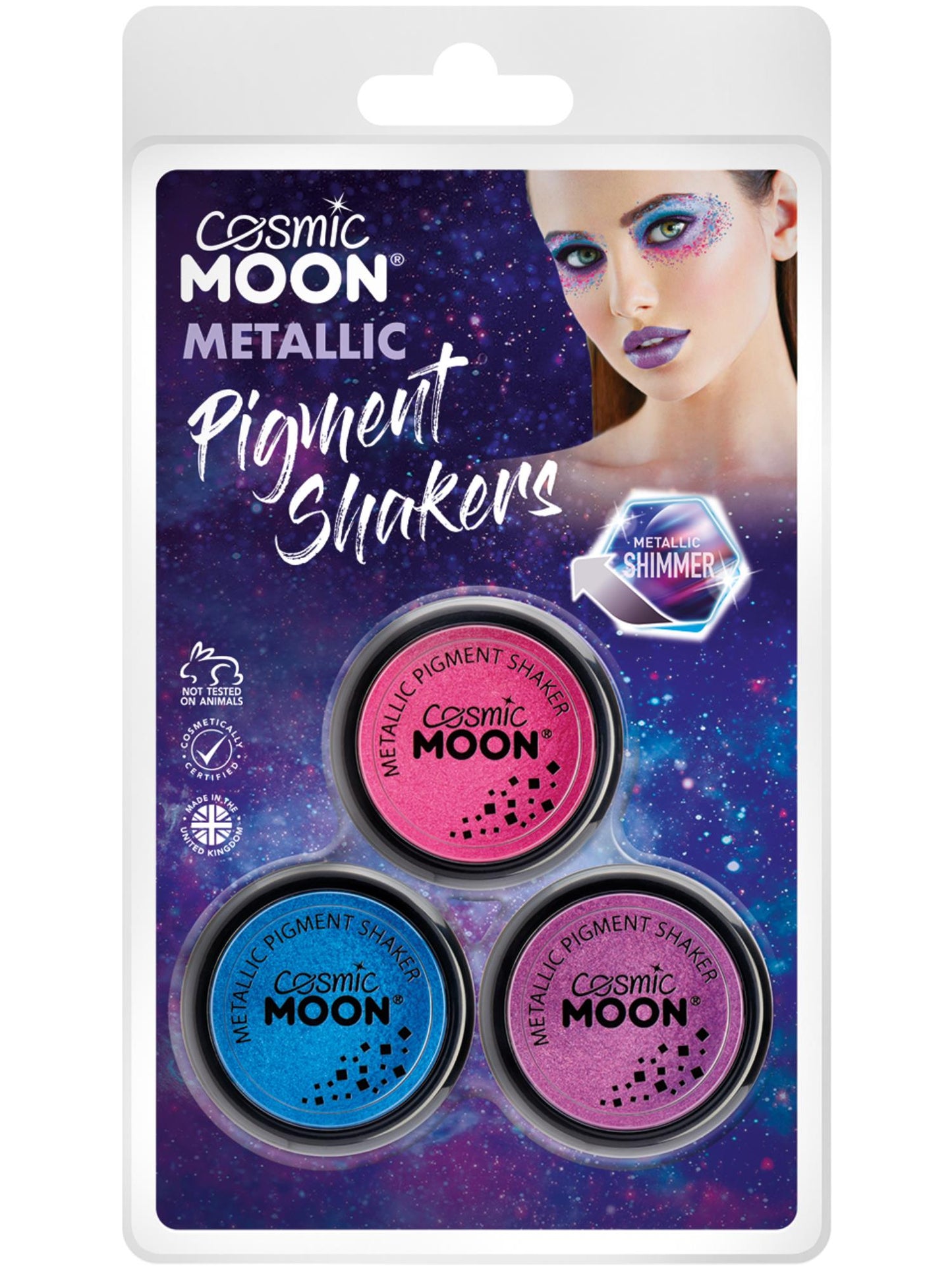 Smiffys Cosmic Moon Metallic Pigment Shaker, CD für Unisex