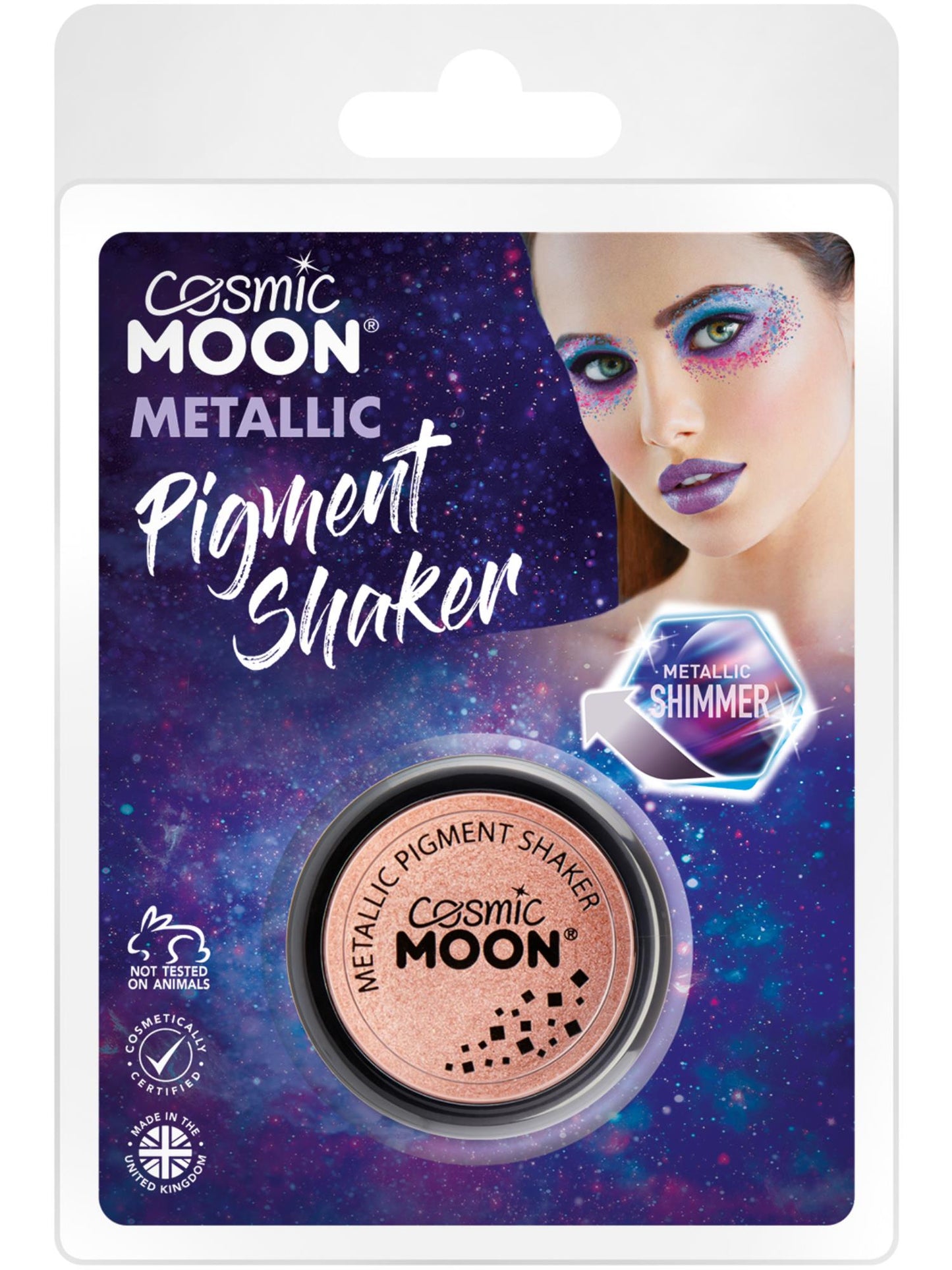 Smiffys Cosmic Moon Metallic Pigment Shaker, Rose Gold CD für Unisex