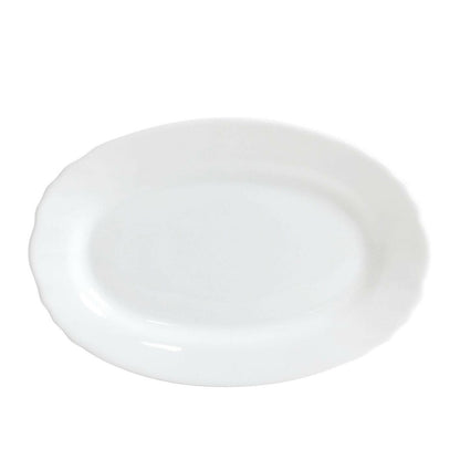 Bormioli Ebro ovale Kochschüsseln aus Glas, 24 Stück, weiss, 23 x 15,5 x 2,1 cm – Detailansicht