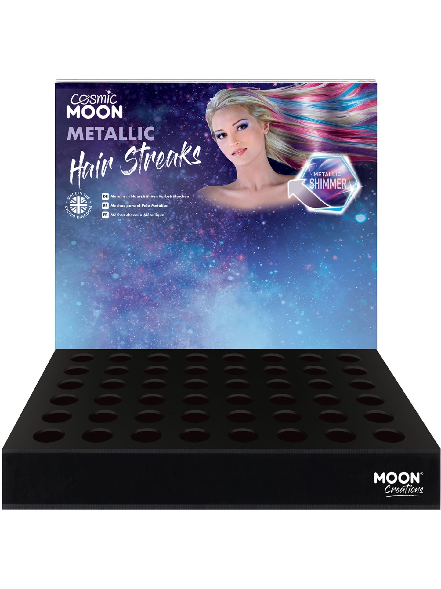 Smiffys Cosmic Moon Metallic Hair Streaks, SF für Unisex