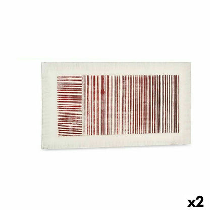 Gift Decor Leinwand 2er-Set mit weissen und rosa Streifen und Relief, 110 × 60 × 2,5 cm – Produktansicht