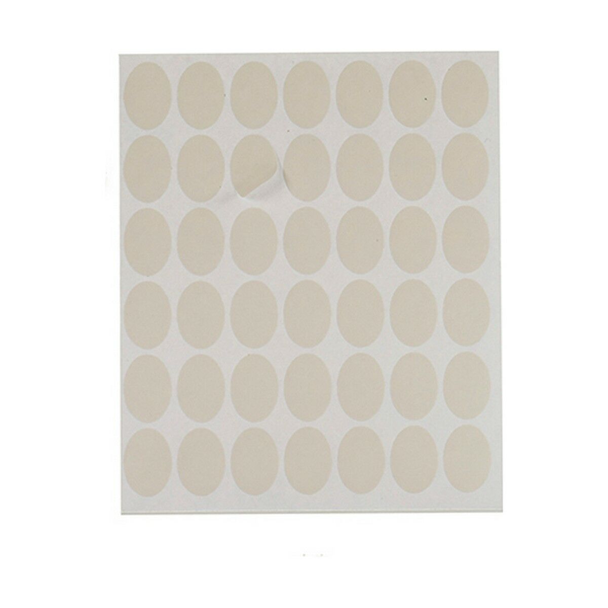 Pincello weisse ovale Klebeetiketten 17 x 24 mm, 12 Stück – Seitenansicht