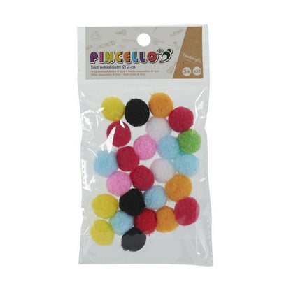 Pincello Bastelbälle bunt Ø 2 cm, 12 Stück – Seitenansicht
