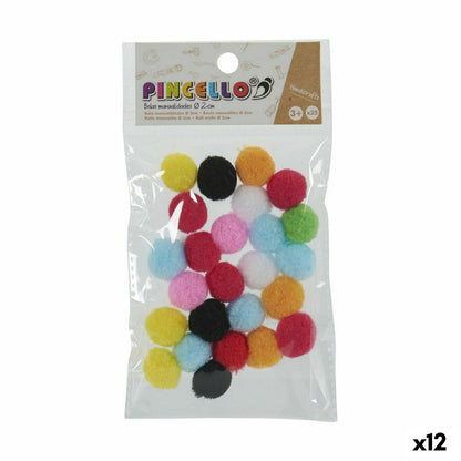 Pincello Bastelbälle bunt Ø 2 cm, 12 Stück – Produktansicht
