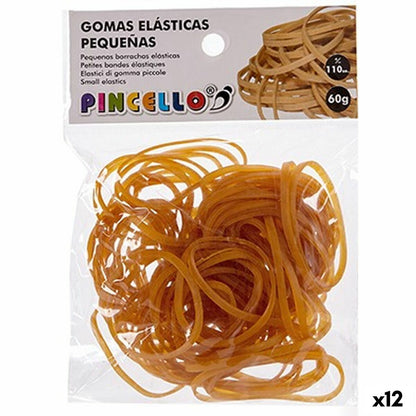 Gelbe Gummibänder Pincello im 12er-Set – Produktansicht