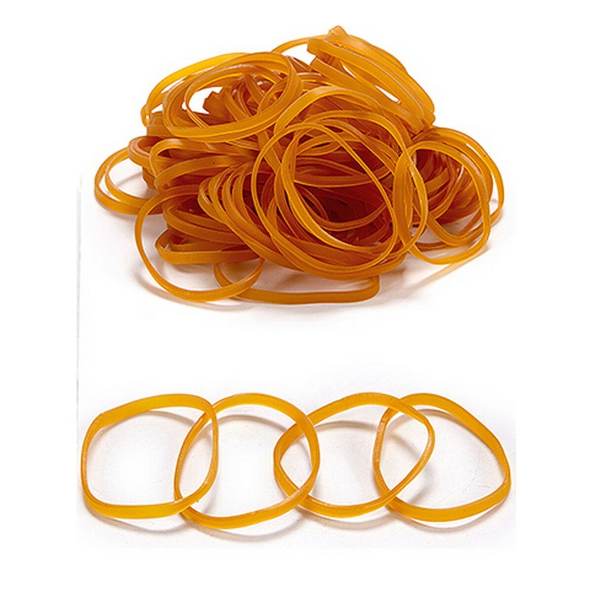 Gelbe Gummibänder Pincello im 12er-Set – Seitenansicht