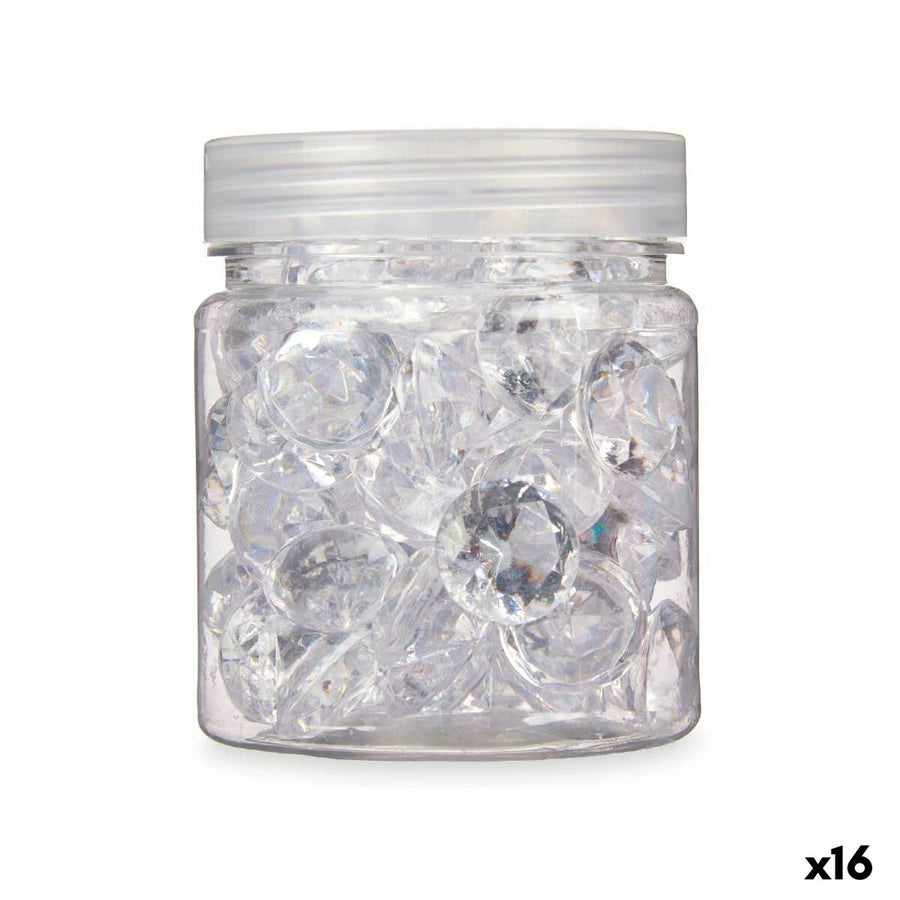 Transparente Gift Decor Deko-Steine im Diamant-Design, 16 Stück – Produktansicht
