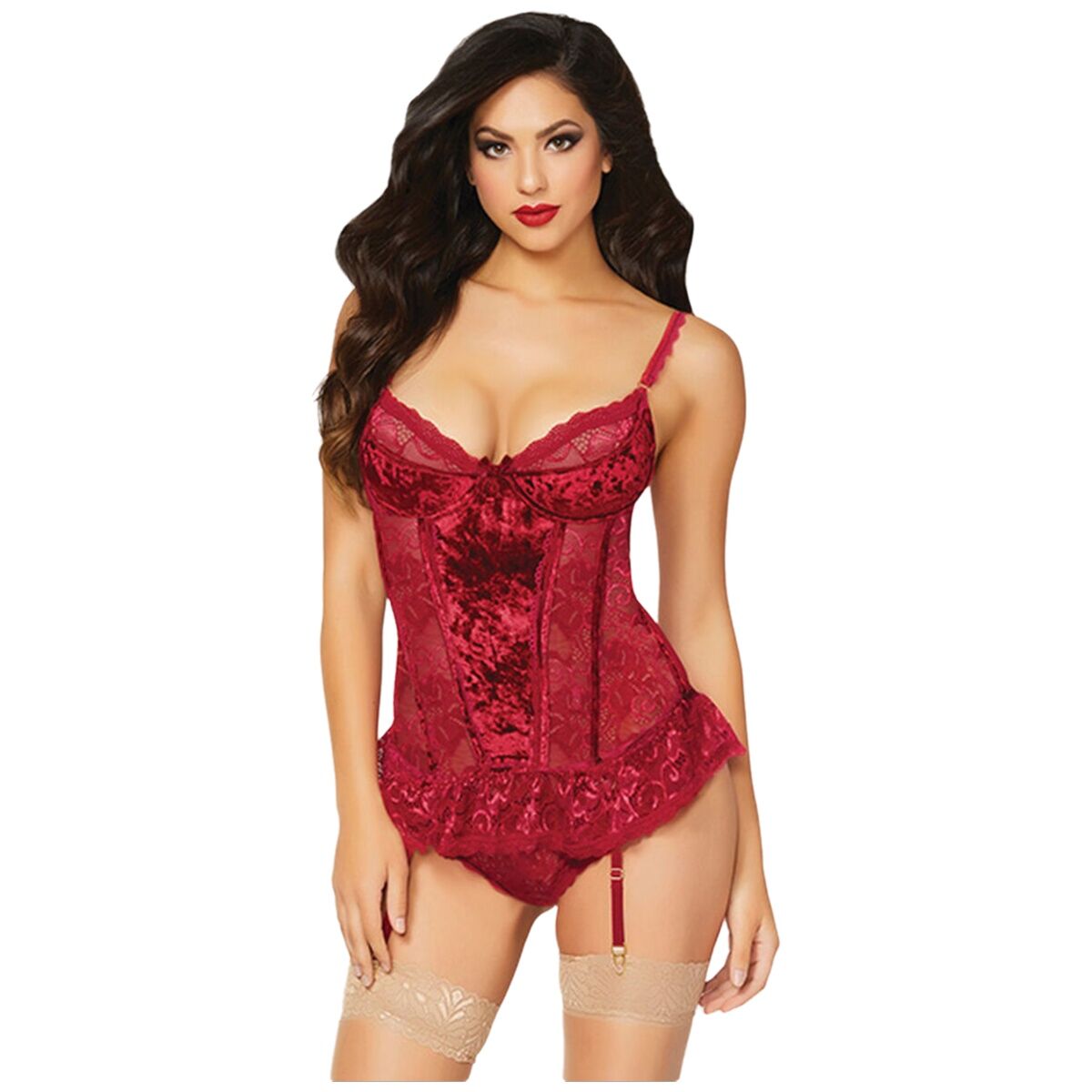 Corset Body Seven Til Midnight Burgunderrot (12)