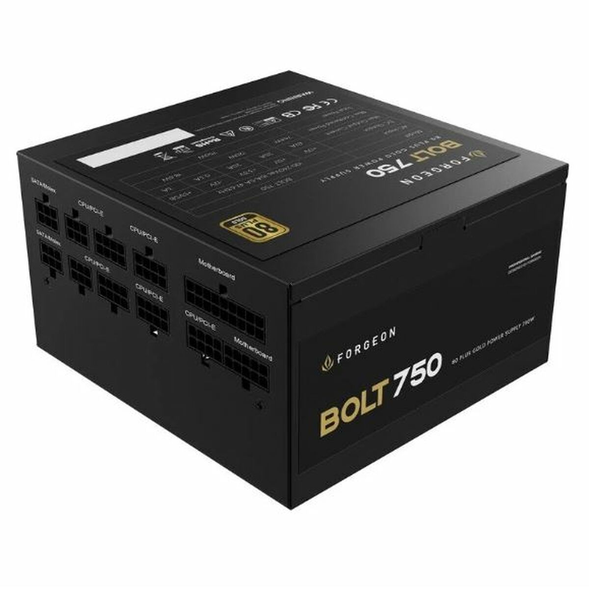 Forgeon Bolt 750 W 80 Plus Gold modulares PC-Netzteil