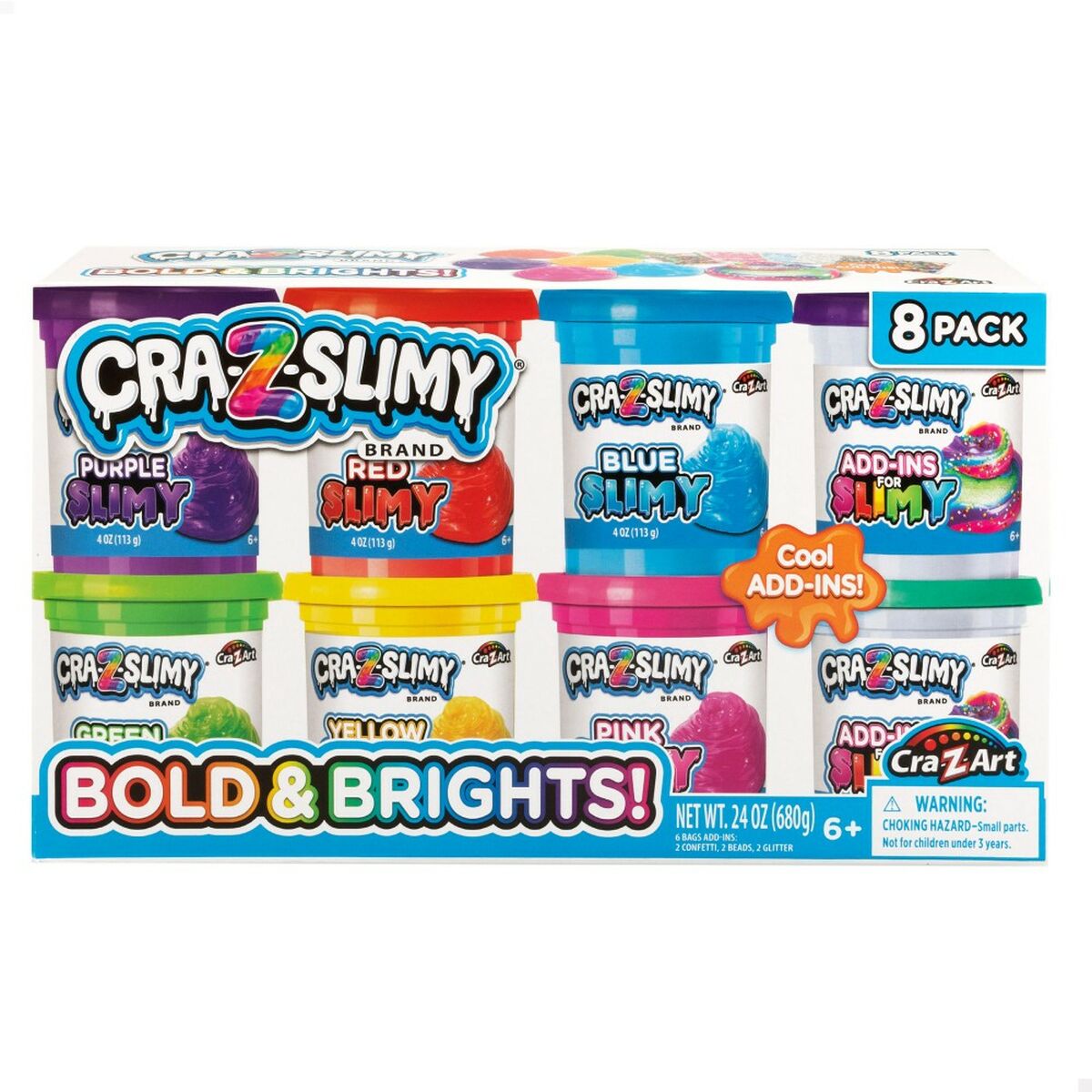 Cra-Z-Art Bold&Brights Slime-Knetspiel mit 6 Stück – Anwendungsansicht