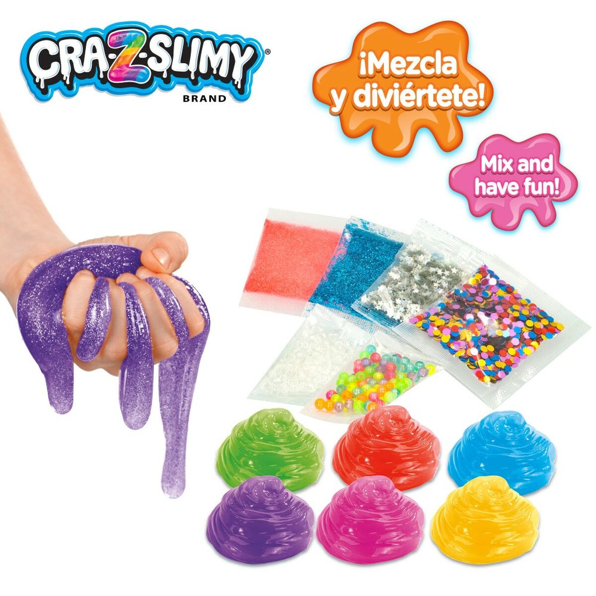 Cra-Z-Art Bold&Brights Slime-Knetspiel mit 6 Stück – Verpackung