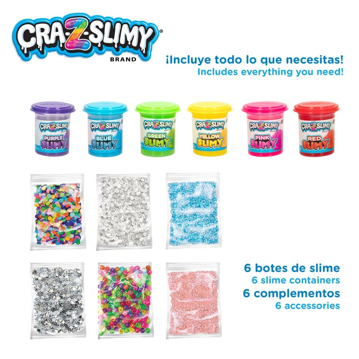 Cra-Z-Art Bold&Brights Slime-Knetspiel mit 6 Stück – Detailansicht