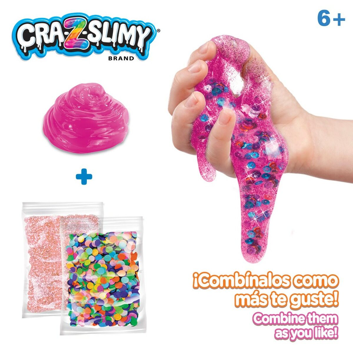 Cra-Z-Art Bold&Brights Slime-Knetspiel mit 6 Stück – Seitenansicht