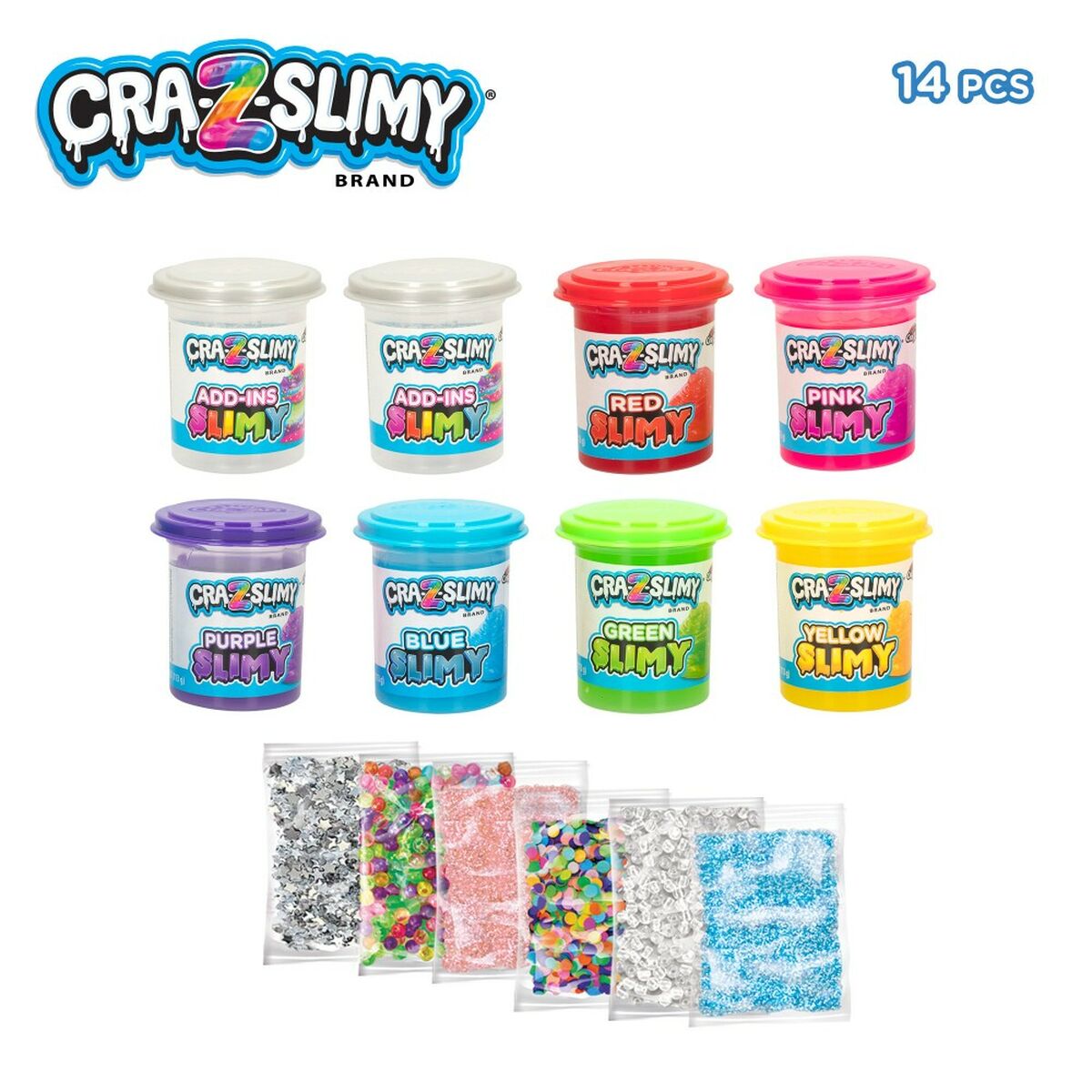 Cra-Z-Art Bold&Brights Slime-Knetspiel mit 6 Stück – Rückansicht