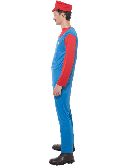 Rubies Italian Plumber Kostüm für Herren in Grösse M – Seitenansicht