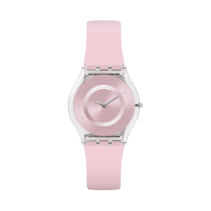 Swatch Pink Pastel SFE111 Armbanduhr in Pastellrosa – Produktansicht