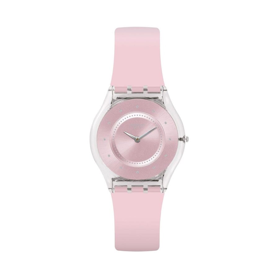 Swatch Pink Pastel SFE111 Armbanduhr in Pastellrosa – Produktansicht