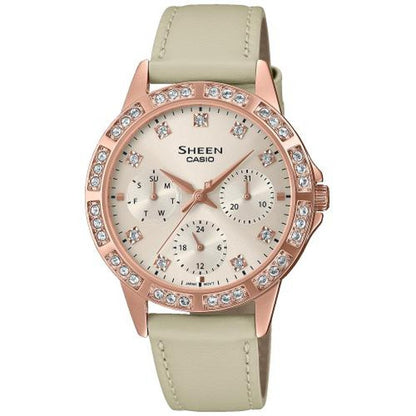 CASIO SHEEN Mod. LADY CRYSTAL PINK, GOLD, LEATHER ***SPECIAL PRICE***