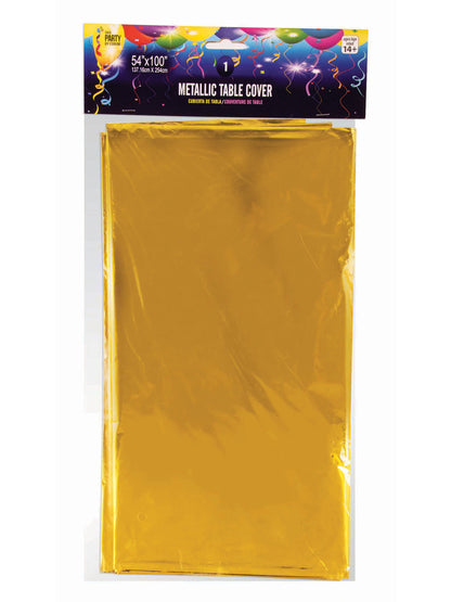 Rubies Generic Gold Metallic Table Cover? 135X 270Cm Tablewear