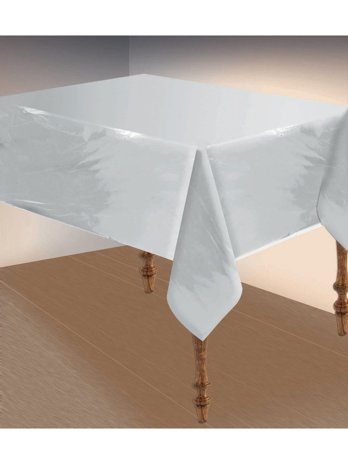 Rubies Generic Silver Metallic Table Cover? 135 X 270 Cm Tablewear