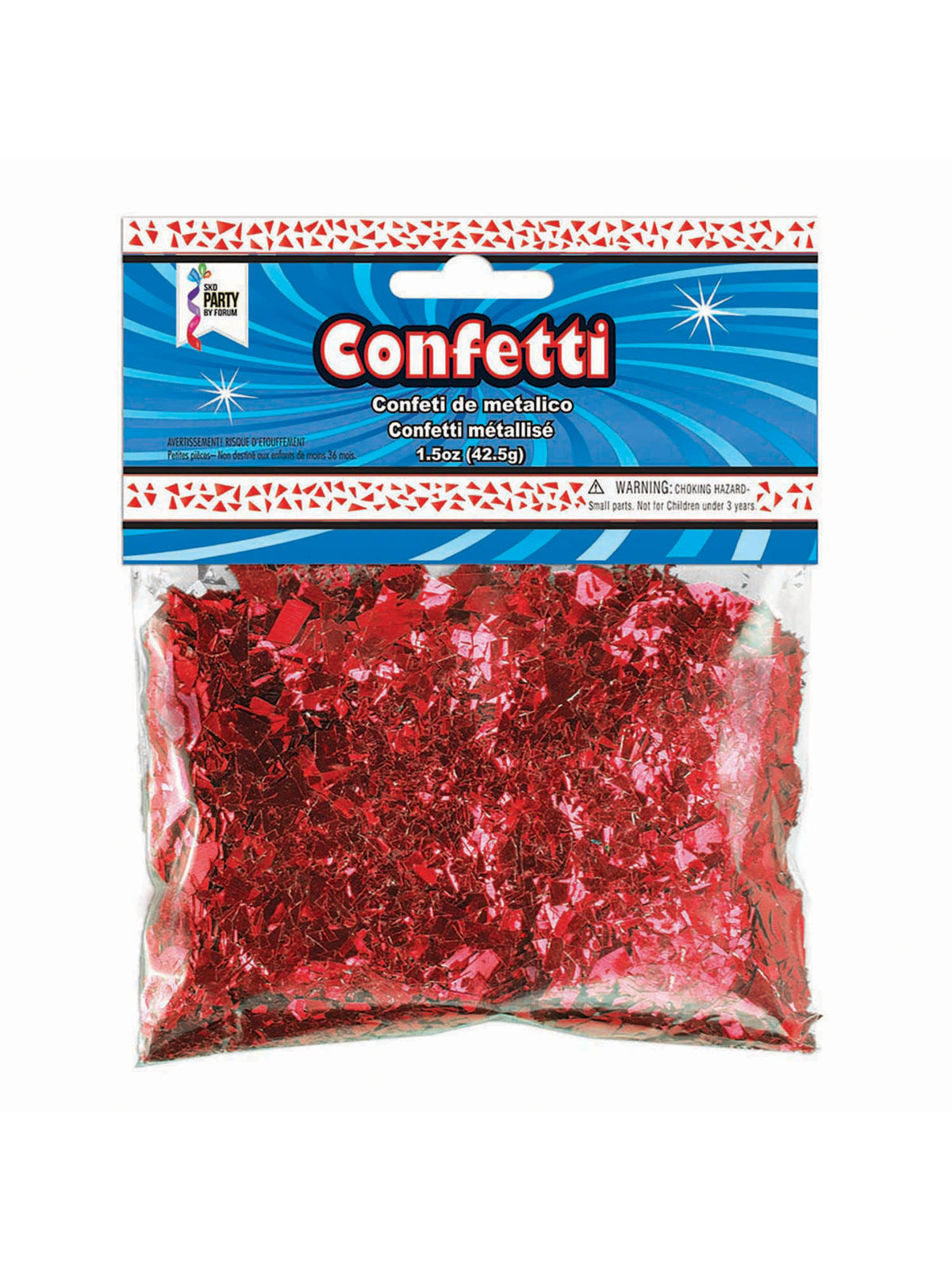 Rubies Konfetti-Popper mit rotem Konfetti, 42 g