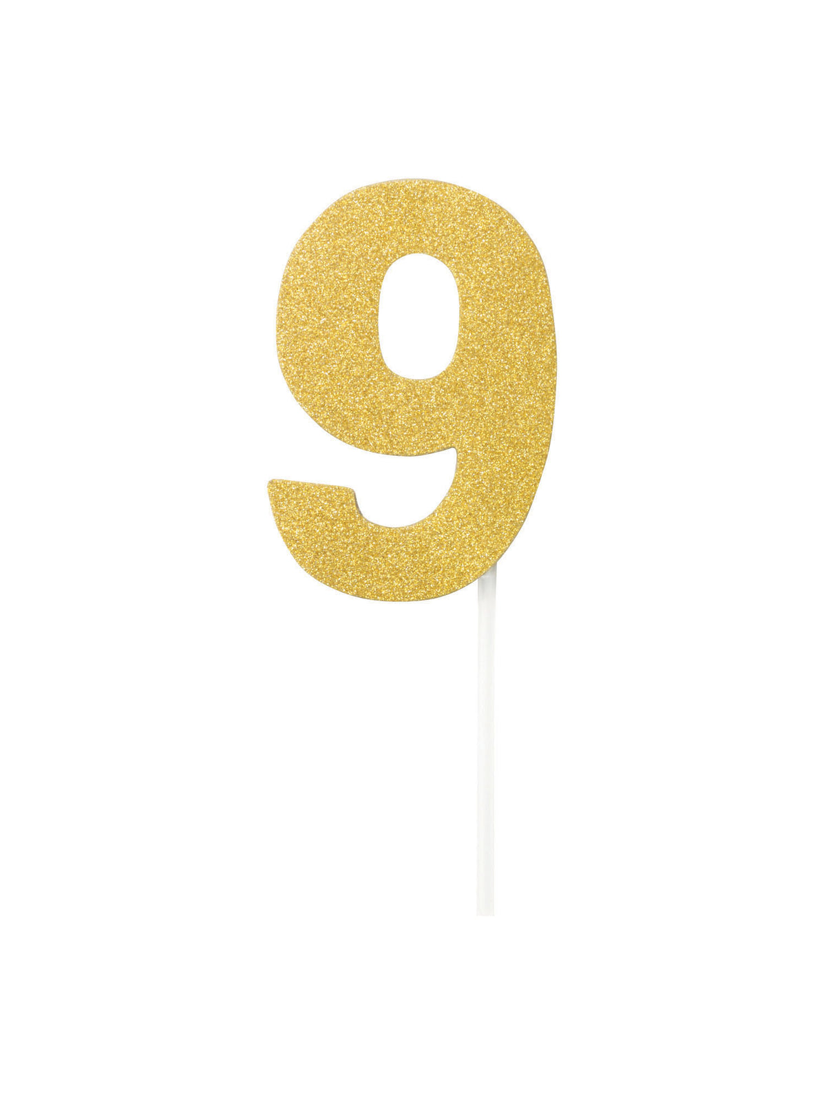 Rubies goldener Diamond Cake Topper mit Zahl 9