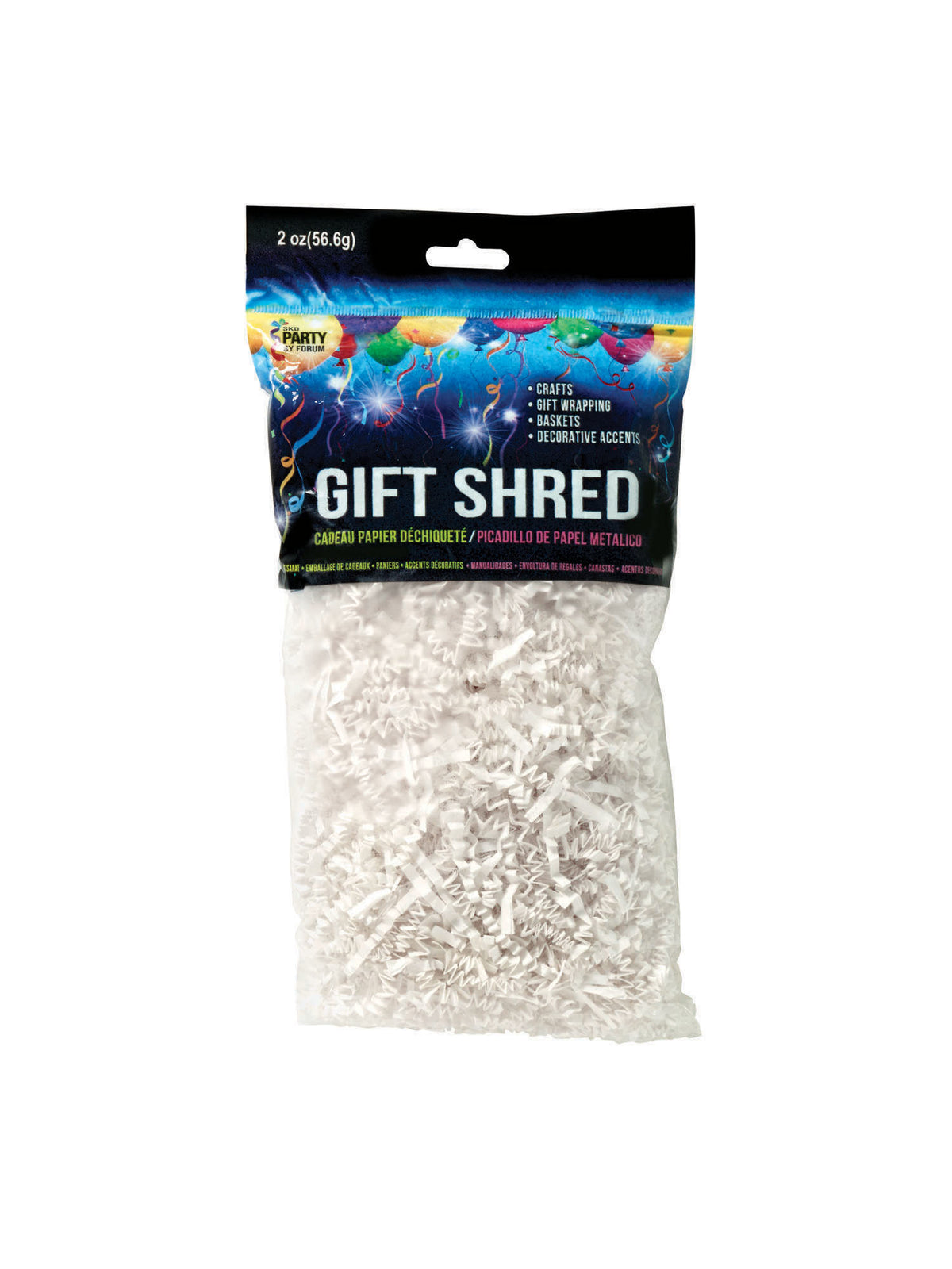 Rubies Paper Shred White (56g) Packaging and Wrapping