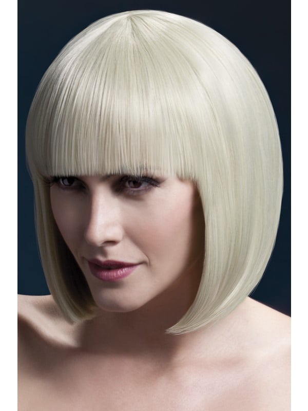 Smiffys Elise 33cm Blonde Damen Perücke Eleganter Bob mit Fransen
