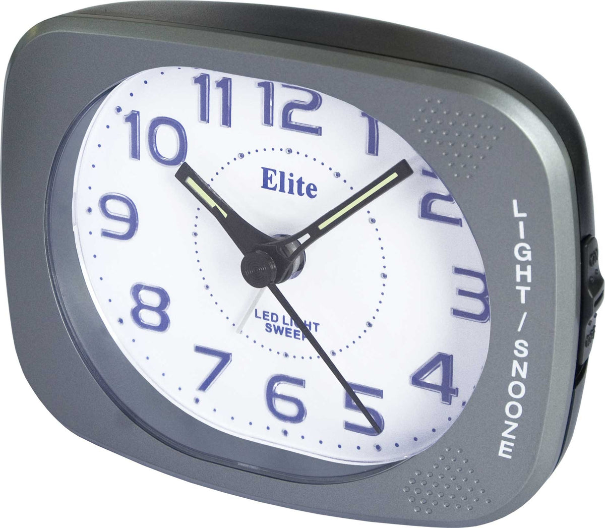 ELITE Wecker mit LED-Licht und Snooze in Anthrazit – Produktansicht