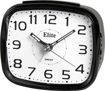 ELITE Sveglia silent con luce LED e snooze - NERO - Silent alarm clock with LED light and snooze - BLACK