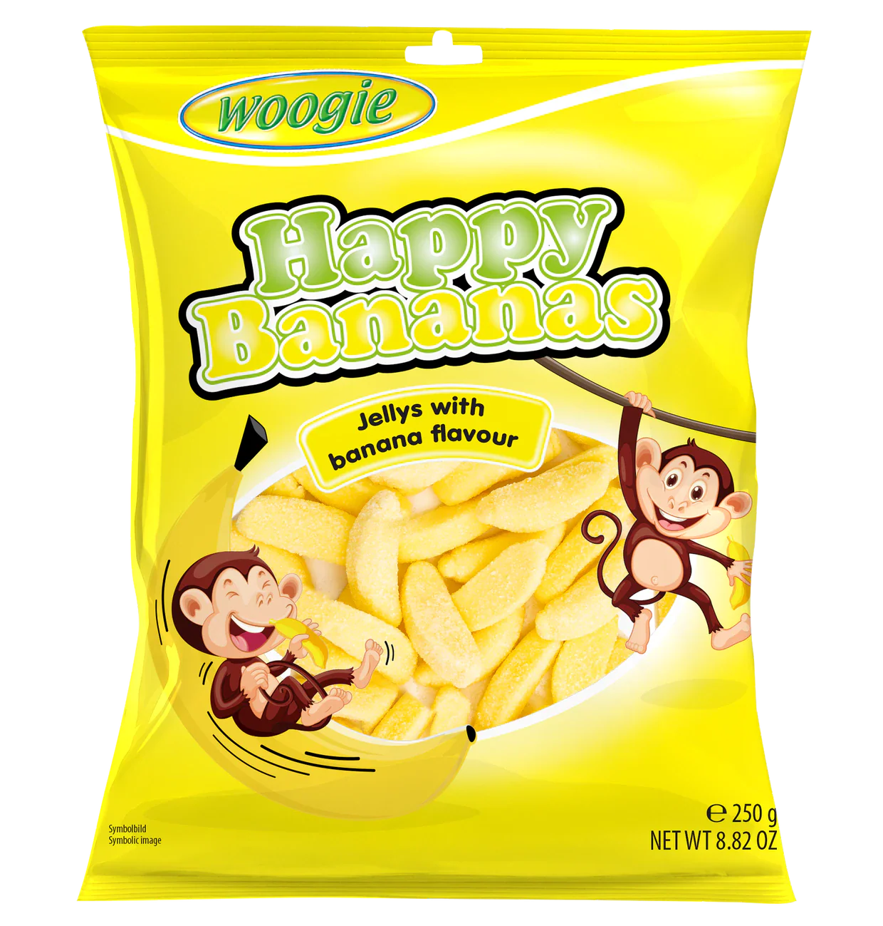 Woogie Schaumzucker Bananen 250g – Produktansicht