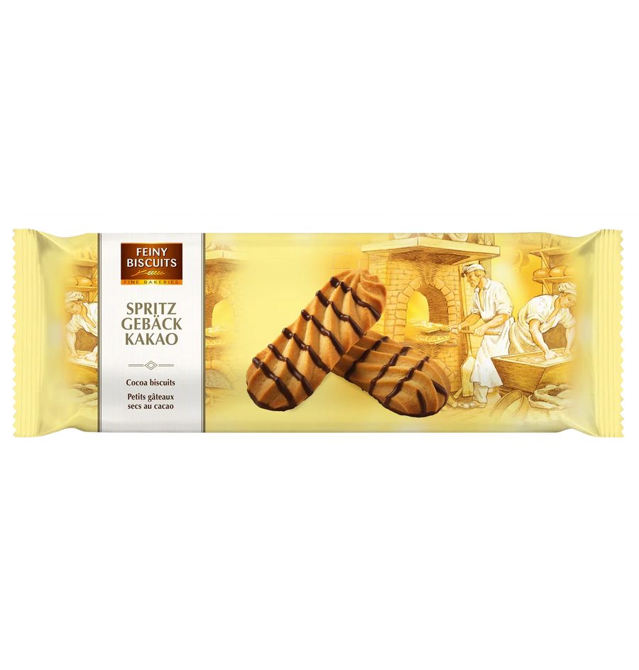 Feiny Biscuits Spritzgebäck Kakao 200 g Waffelrollen mit Vanillefüllung – Produktansicht